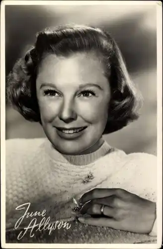 Ak Schauspielerin June Allyson, Portrait, MGM