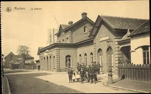 Ak Roeselare Roeselaere Rousselare Roeselare Westflandern, Bahnhof