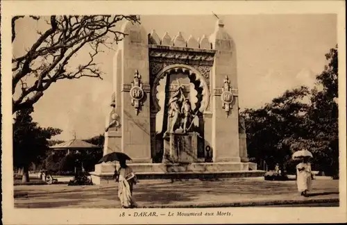 Ak Dakar Senegal, Das Kriegsdenkmal