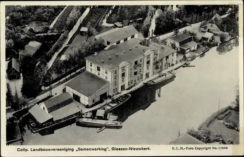 Ak Giessen Nieuwkerk Zuid Holland Nederland, Coöp. Landbouwvereeniging Samenwerking