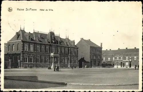 Ak Haine Saint Pierre La Louvière Wallonien Hennegau, Hotel de Ville