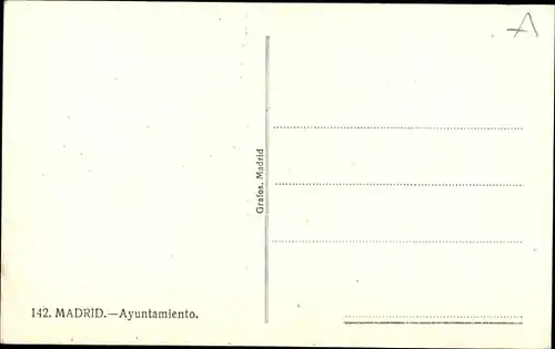 Ak Madrid, Spanien, Rathaus