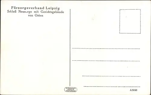 Ak Zschöppichen Mittweida in Sachsen, Schloss Neusorge mit Gerichtsgebäude von Osten