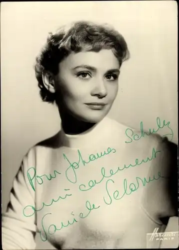 Ak Schauspielerin Danièle Delorme, Portrait, Autogramm