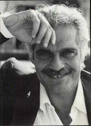 Ak Schauspieler Omar Sharif, Portrait, Autogramm