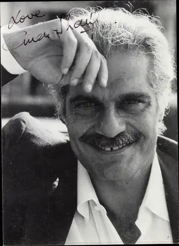 Ak Schauspieler Omar Sharif, Portrait, Autogramm