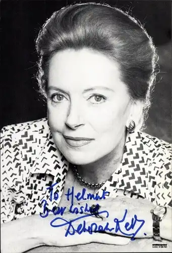 Ak Schauspielerin Deborah Kerr, Portrait, Autogramm