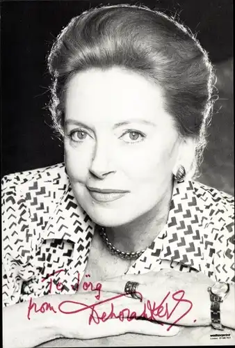 Ak Schauspielerin Deborah Kerr, Portrait, Autogramm