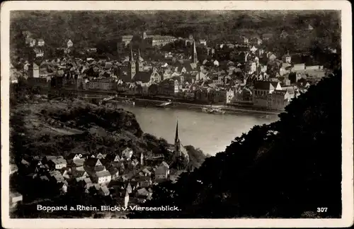 Ak Boppard am Rhein, Blick vom Vierseenblick