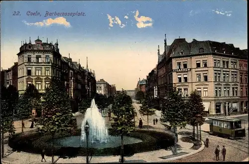 Ak Köln am Rhein, Barbarossaplatz