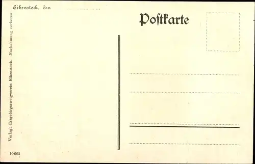 Ak Eibenstock im Erzgebirge Sachsen, Totalansicht, Adlerfelsen