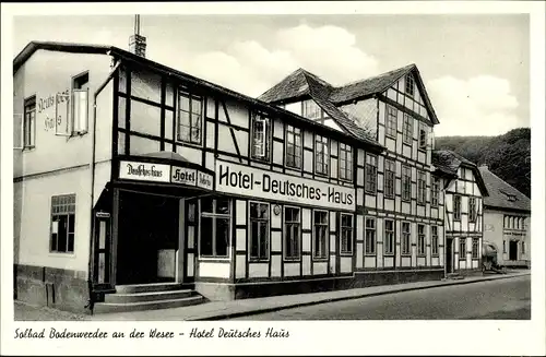 Ak Bodenwerder an der Weser, Hotel Deutsche Haus