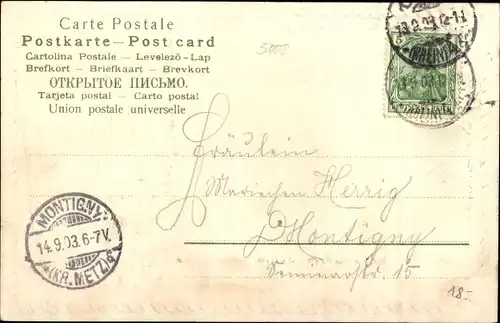 Präge Passepartout Ak Köln am Rhein, Schiffsbrücke, Totalansicht