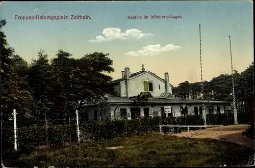 Ak Zeithain in Sachsen, Truppenübungsplatz, Kantine im Infanterie Lager