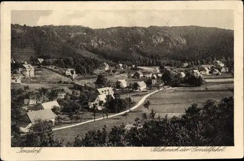 Ak Jonsdorf in der Oberlausitz Sachsen, Gondelfahrt