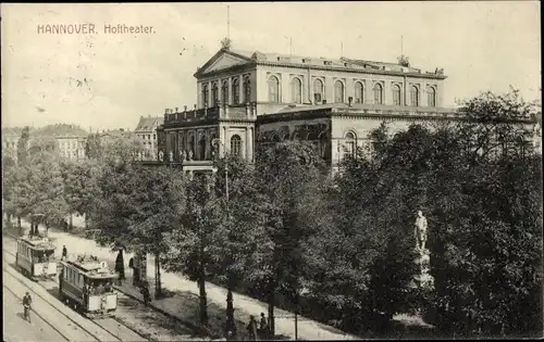 Ak Hannover in Niedersachsen, Hoftheater, Tram