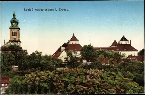 Ak Augustusburg im Erzgebirge Sachsen, Schloss