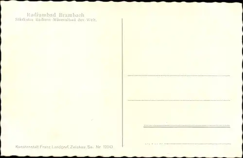 Ak Bad Brambach im Vogtland, Totalansicht, Kapellenberg