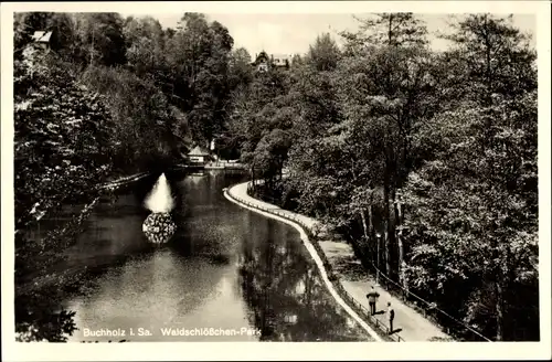 Ak Annaberg Buchholz Erzgebirge, Waldschlösschen-Park