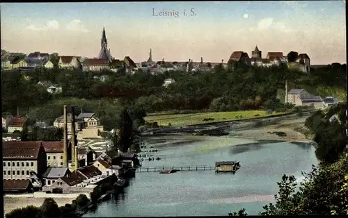 Ak Leisnig in Sachsen, Totalansicht