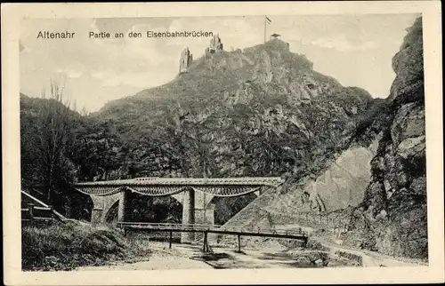 Ak Altenahr im Ahrtal, Eisenbahnbrücke