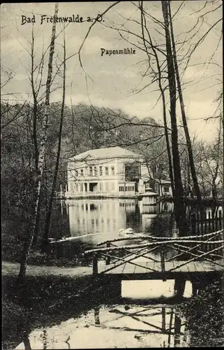 Ak Bad Freienwalde an der Oder, Papenmühle, Brücke