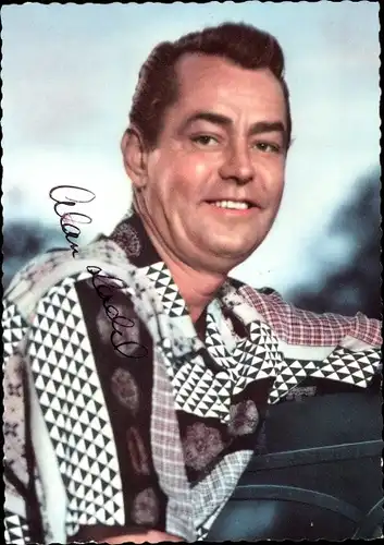 Ak Schauspieler Alan Ladd, Portrait, Autogramm