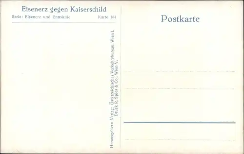 Ak Eisenerz Steiermark, Teilansicht, Kaiserschild