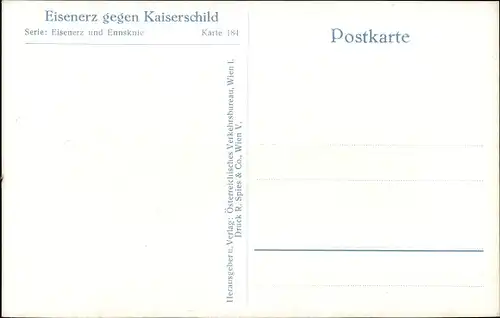 Ak Eisenerz Steiermark, Teilansicht, Kaiserschild