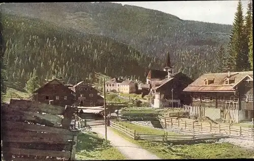 Ak Filzmoos im Pongau in Salzburg, Dorfmotiv, Kirche