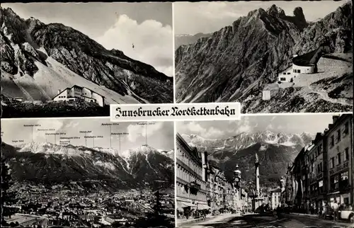 Ak Innsbruck in Tirol, Innsbrucker Nordkettenbahn, Panorama