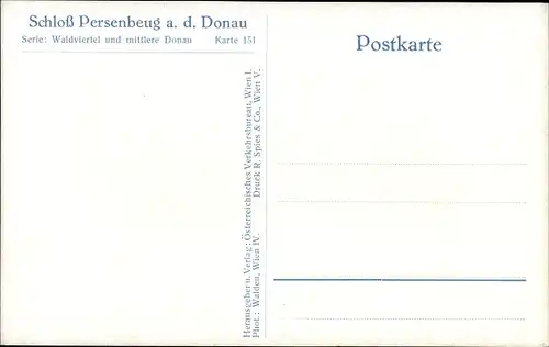 Ak Persenbeug Gottsdorf an der Donau Niederösterreich, Schloss Persenbeug