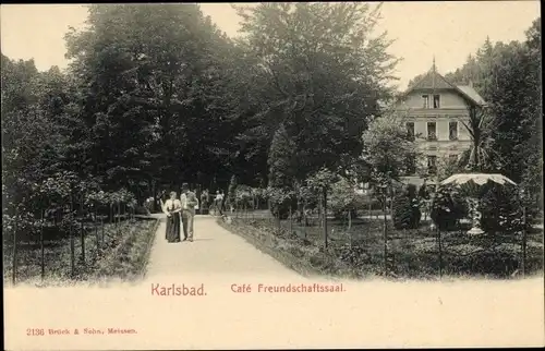 Ak Karlovy Vary Karlsbad Stadt, Café Freundschaftssaal
