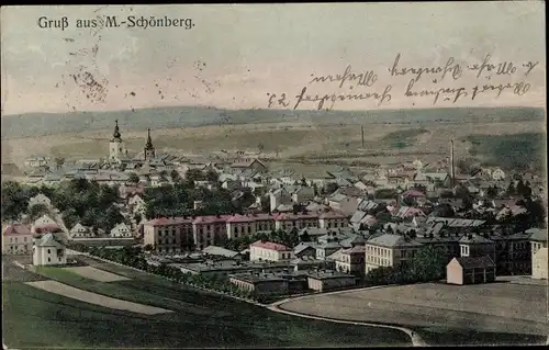 Ak Mährisch Schönberg Region Olmütz, Gesamtansicht