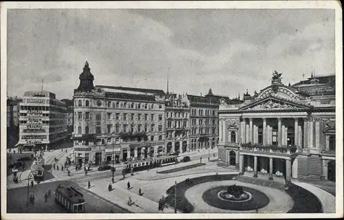 Ak Brno Brünn Südmähren, Divadelni namesti, Theaterplatz