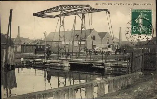 Ak Denain Nord, Le Pont Levis, Bras du Moulin