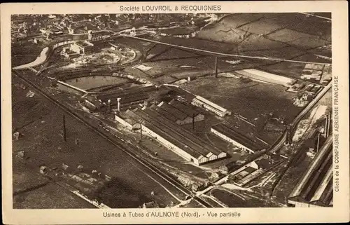 Ak Aulnoye Nord, Rohrfabriken, Teilansicht