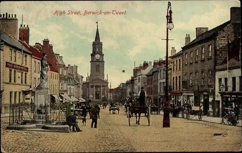 Ak Berwick upon Tweed England, High Street