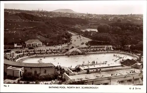 Ak Scarborough North Yorkshire, Badebecken, North Bay