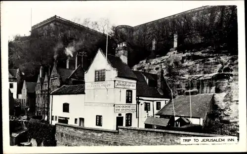 Ak Nottingham East Midlands England, Reise zum Jerusalem Inn
