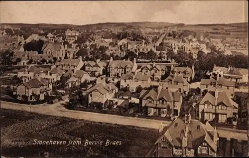 Ak Stonehaven Schottland, Panorama von Bervie Braes