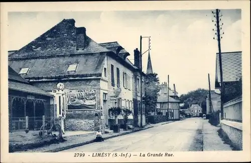Ak Limésy Seine Maritime, Grande Rue