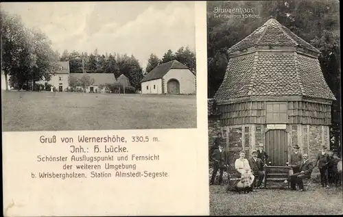 Ak Westfeld Sibbesse in Niedersachsen, Wernershöhe, Brunnenhaus