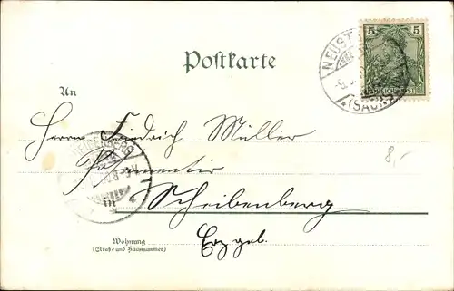 Ak Neustadt in Sachsen, Totalansicht der Ortschaft, Kirche, Straße