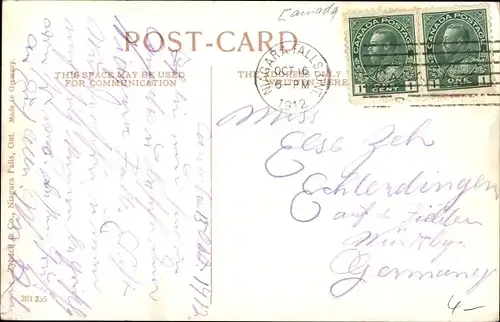 Ak Niagara New York USA, Niagara Falls, American Fall from below