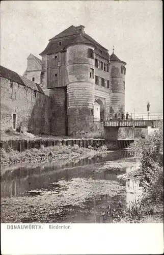 Ak Donauwörth im Landkreis Donau Ries, Rieder Tor