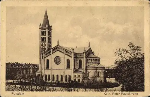 Ak Potsdam in Brandenburg, Katholische Peter Paulskirche