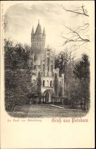 Ak Babelsberg Potsdam in Brandenburg, Partie im Park