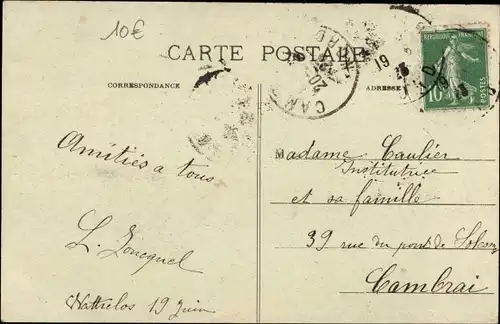 Ak Wattrelos Nord, Rue de Cretinier