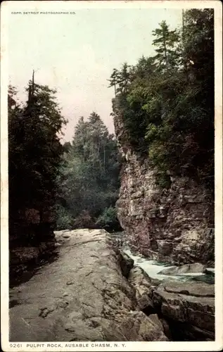 Ak Ausable Chasm New York USA, Pulpit Rock